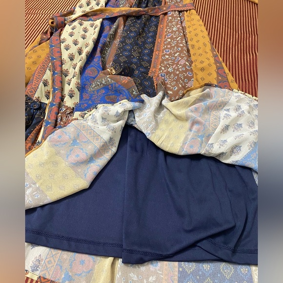 Aura Bohemian Patchwork Maxi Dress size S - Picture 7 of 9